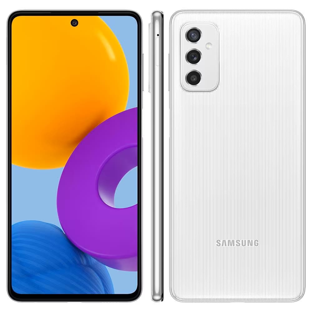 REEMBALADO: Samsung Galaxy M52 5G 128GB 6GB RAM Tela Infinita de 6.7 - Branco