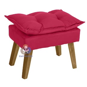 Puff Banqueta Decorativa Glamour Opala Com Pés Quadrado