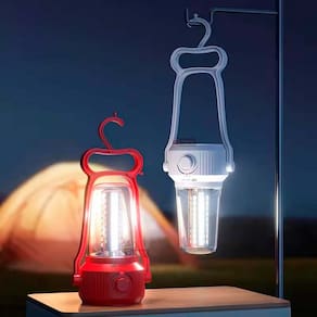 Lanterna Lampião Led Luminária Abajur Recarregável Lampada de Emergencia Luz Trilha Chacara Lamparina Bivolt  e Solar