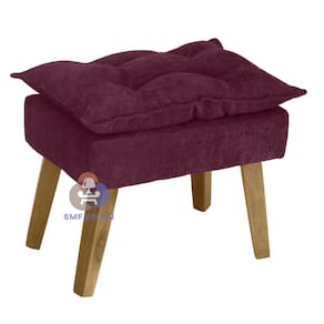 Puff Banqueta Decorativa Glamour Opala Com Pés Quadrado