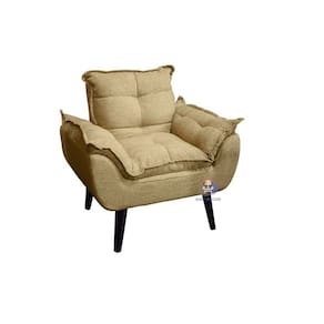 Poltrona/Cadeira Decorativa Glamour Opala Com Pés Quadrado