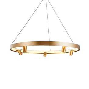 Lustre Pendente Nordecor Lilla 2542 Dourado Led Bivolt