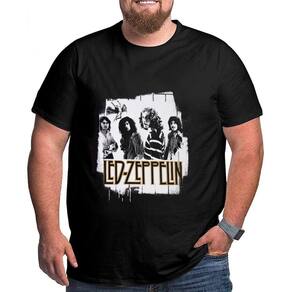 Camiseta Masculina Estampada 100% Algodão Fio 30 Penteado Premium Led Zeppelin Plus Size Tam Especial