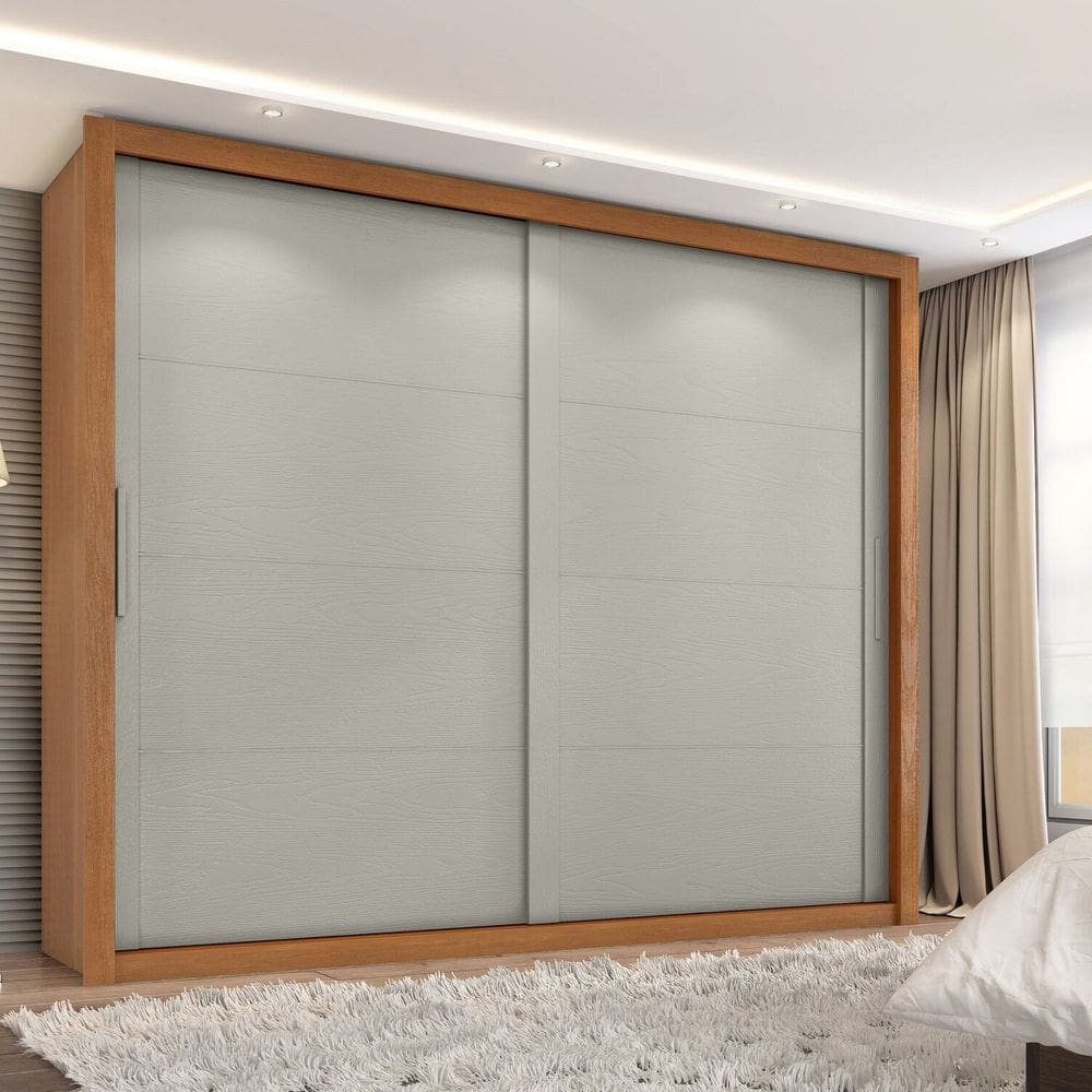 Guarda-roupa Casal 2 Portas 6 Gavetas Imperador Plus Cinamomo/Areia