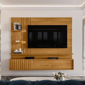 Estante Home Theater Suspenso Ambiente Atena Cumaru - Madetec