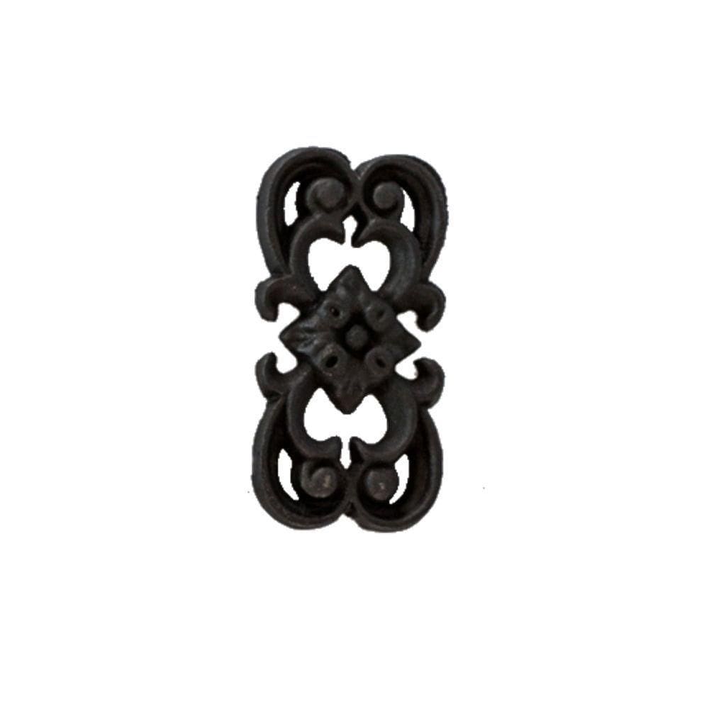 Florão Ornamento Grade Em Ferro Fundido Decoração N01 17X8Cm