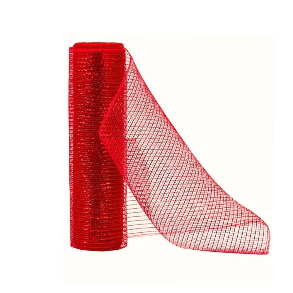 Tela Decoração Natal Fita Larga Vermelha Prime 25cm x 5 metros - Magizi