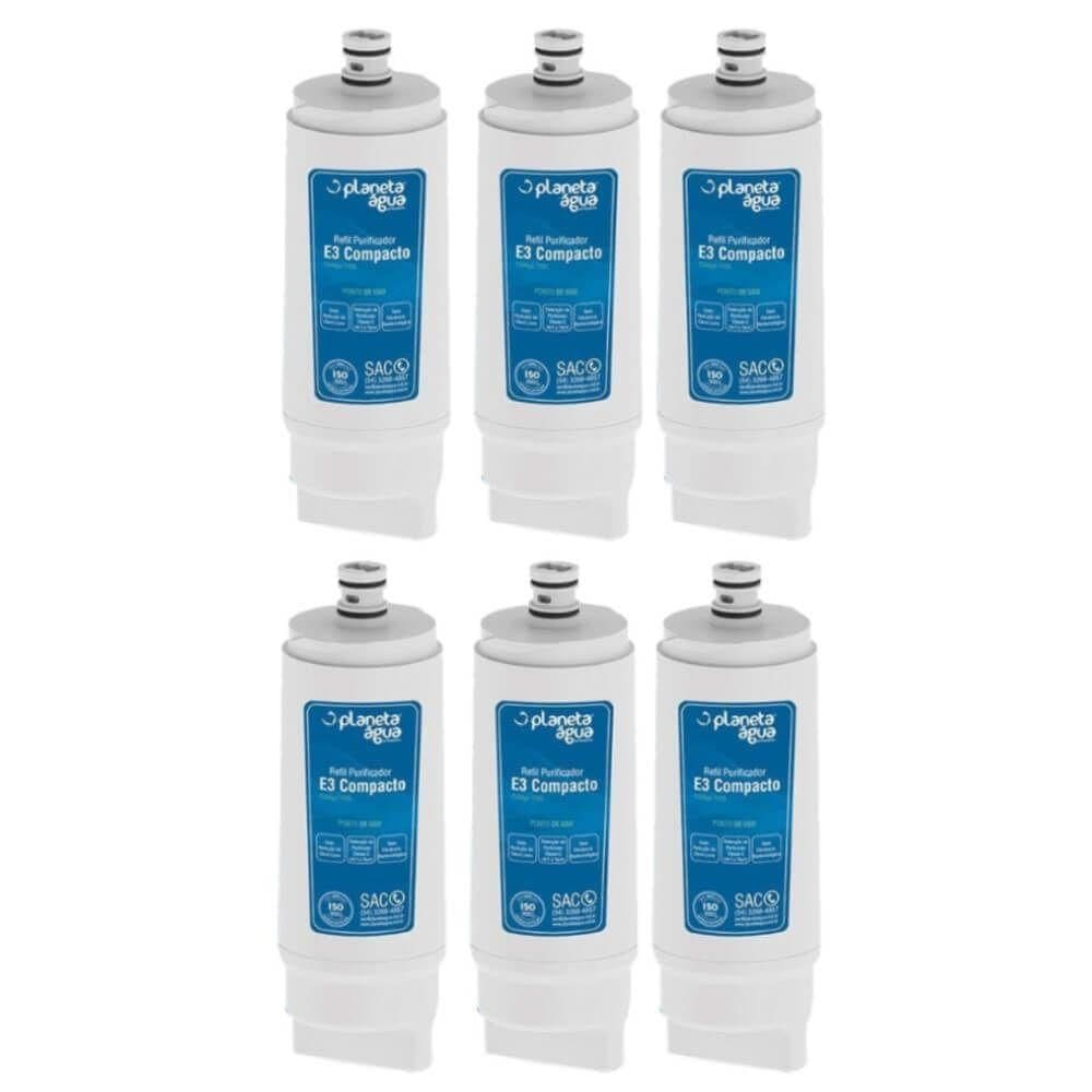 Kit 6 Refil E3 Compacto 1101 P- Purificador Ibbl Avanti Mio