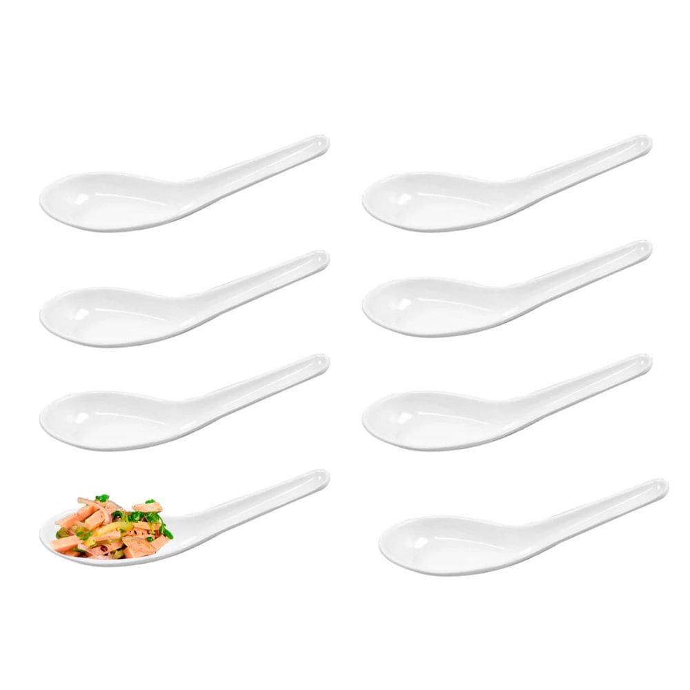 Colher Finger Food Brigadeiro Buffet Restaurante Melanina Branco 8un