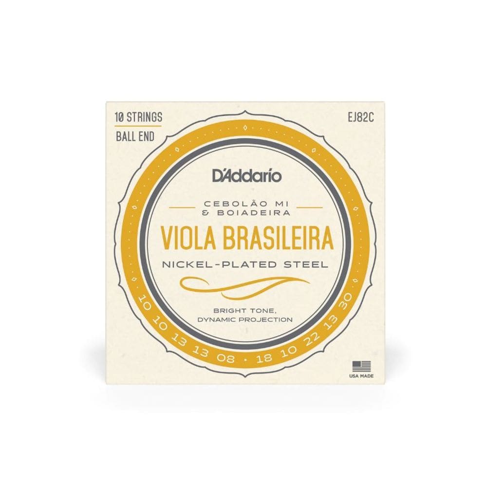 Encordoamento Viola Brasileira Cebolão MI/Boiadeira EJ82A D`Addario