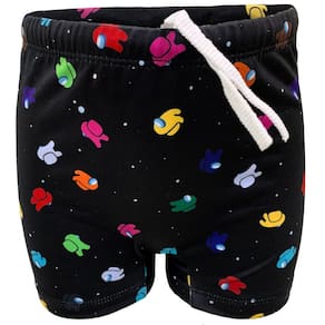 Sunga Infantil Boxer Natação Among Us Jogo Proteção Uv Game Gamer Nerd Geek Praia Piscina Kids