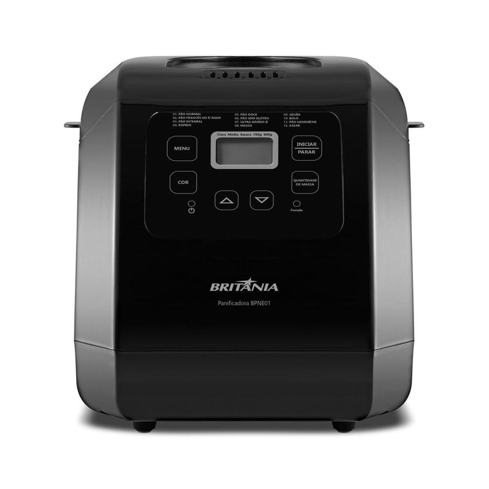 Panificadora Britânia Preto 900g 12 Ciclos - 110v Bpne01