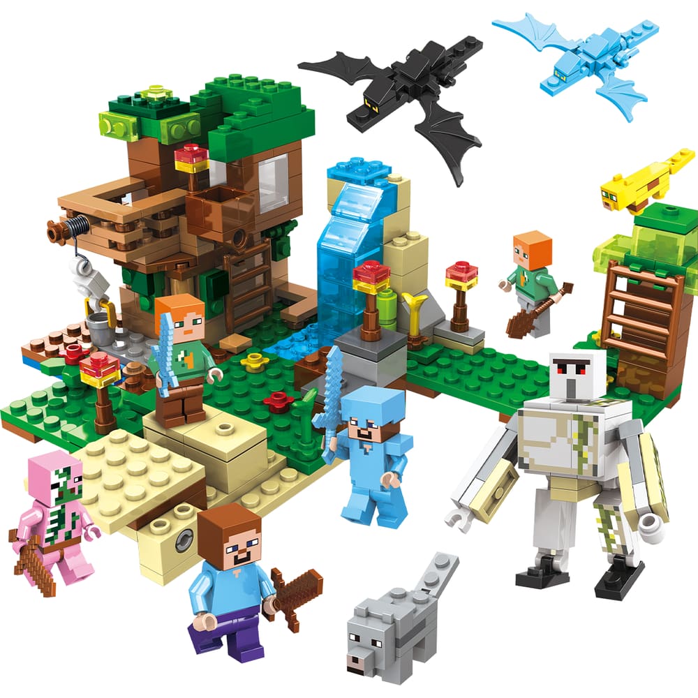 Minecraft Bloco de Montar 420 pçs Mineworld 8801 Brinquedo