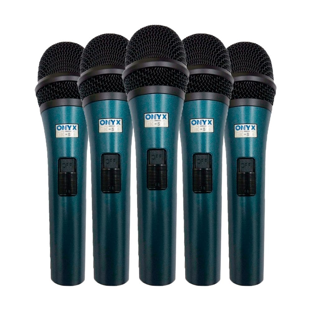 Kit 5 Microfones Dinâmico com Fio TK 51C Onyx