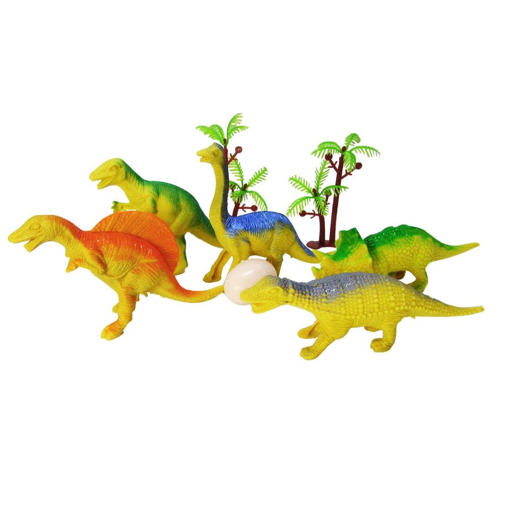 Brinquedo Kit Dinossauros de Plástico Com 10 Peças