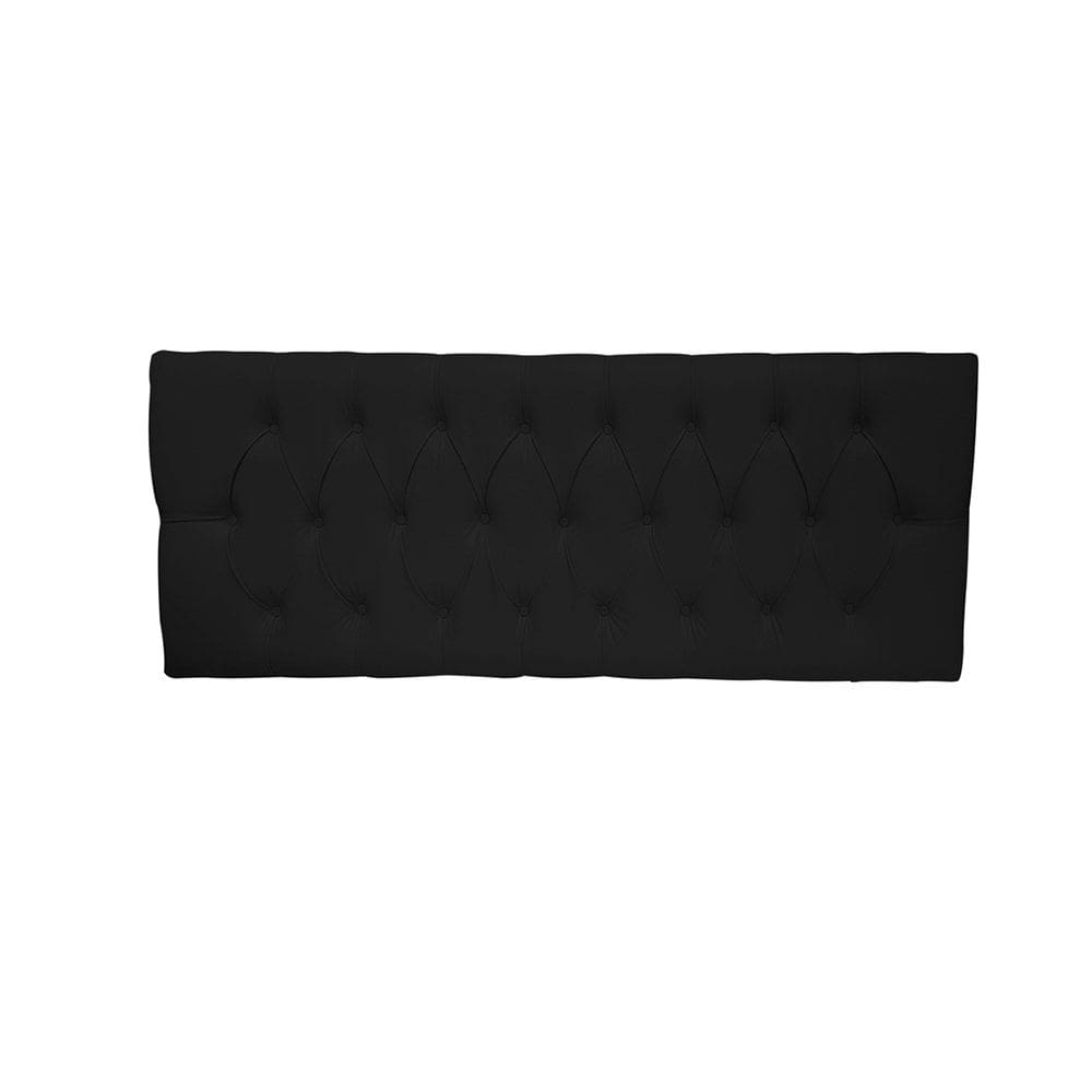 Cabeceira Painel Paris Estofada Capitone 1,60m Preto