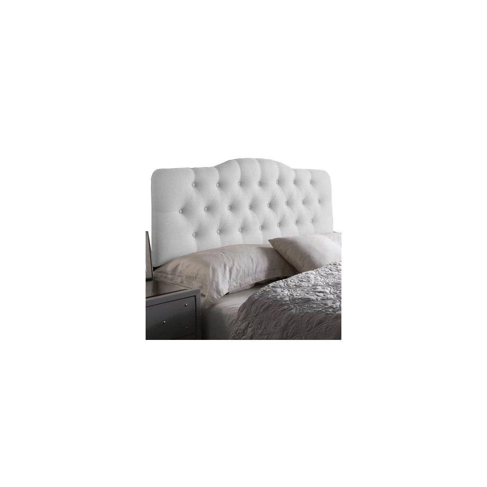 Cabeceira Painel Casal Curvo Estofada Capitone 1,60m Branco