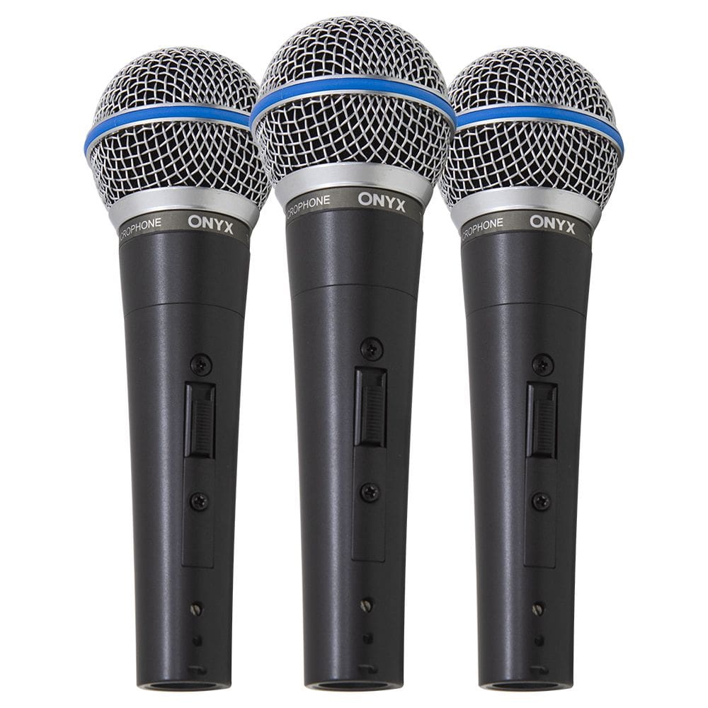Kit 3 Microfones Dinâmico com Fio TK 58C Onyx