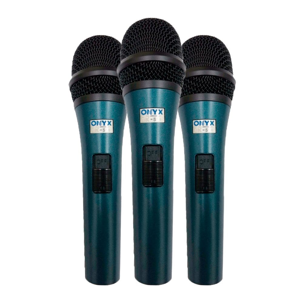 Kit 3 Microfones Dinâmico com Fio TK 51C Onyx