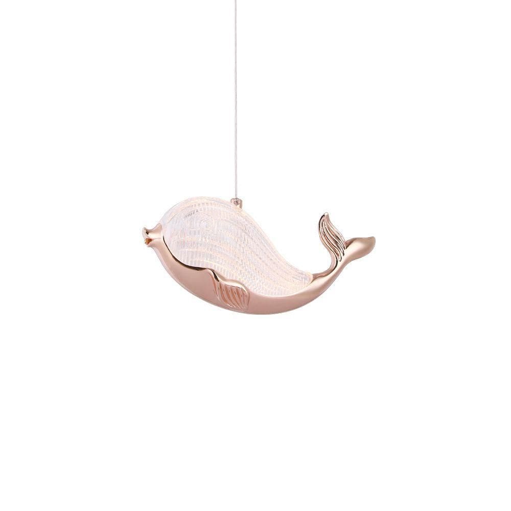 Lustre Pendente Skylight Whale 4034 Led Bivolt Rose Gold/transparente