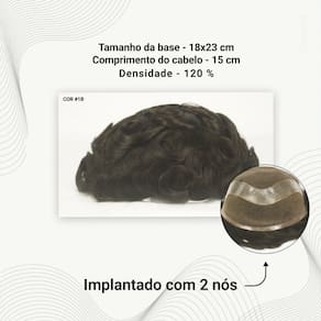 Protese Capilar Hibrida Masculina Hollywood (18X23)