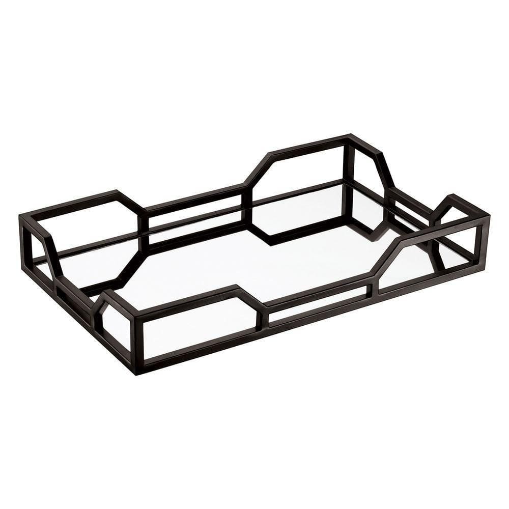 Bandeja Hara Elizabeth Espelhada 63x37,5x8cm Cor:preto