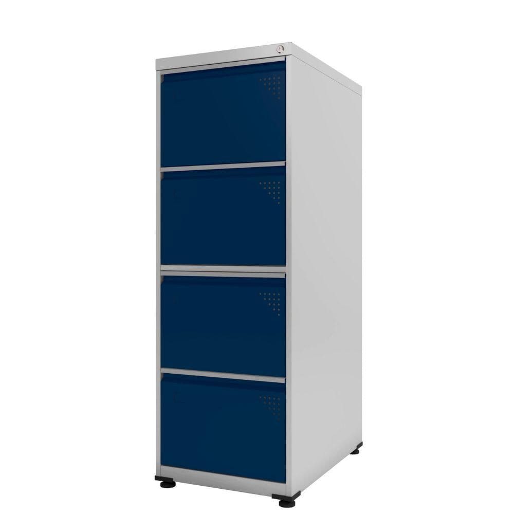 Arquivo De Aço Oficio 133X47x57 4 Gavetas Azul Pandin