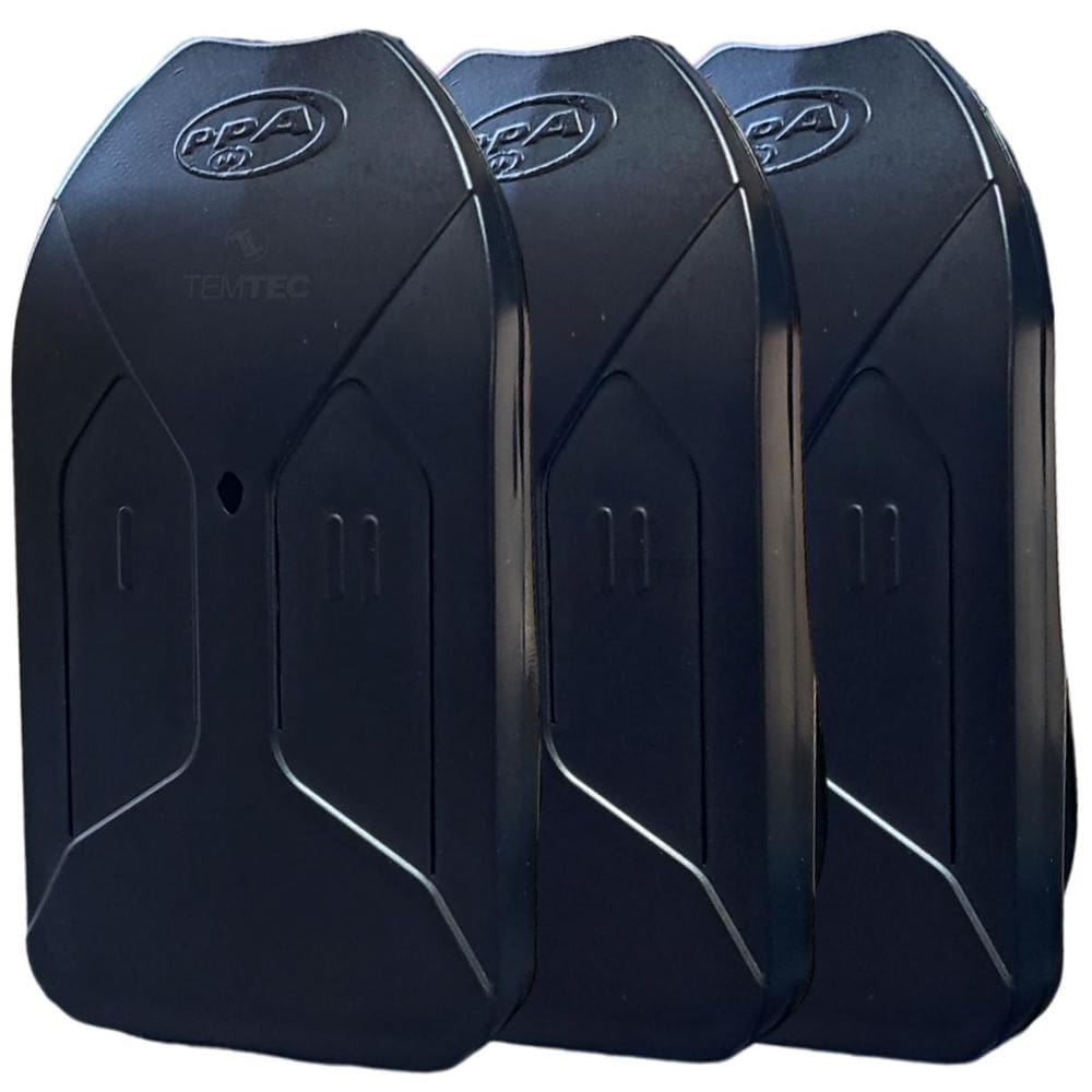 KIT O3 CONTROLE REMOTO PORTÃO ALARME 433,92MHz TOK PPA PRETO