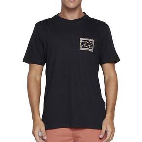 Camiseta Billabong Crayon Wave II SM25 Masculina Preto