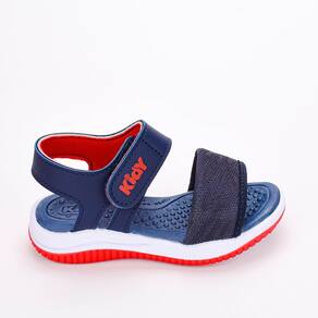 Sandália Infantil Kidy Fly Fecho Personalizado Azul Marinho