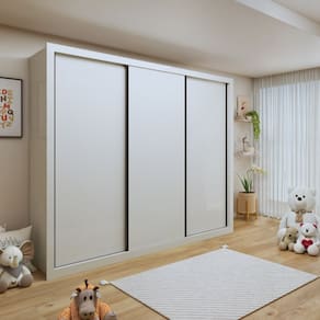 Guarda-roupa Infantil 3 Portas 6 Gavetas Lili Branco