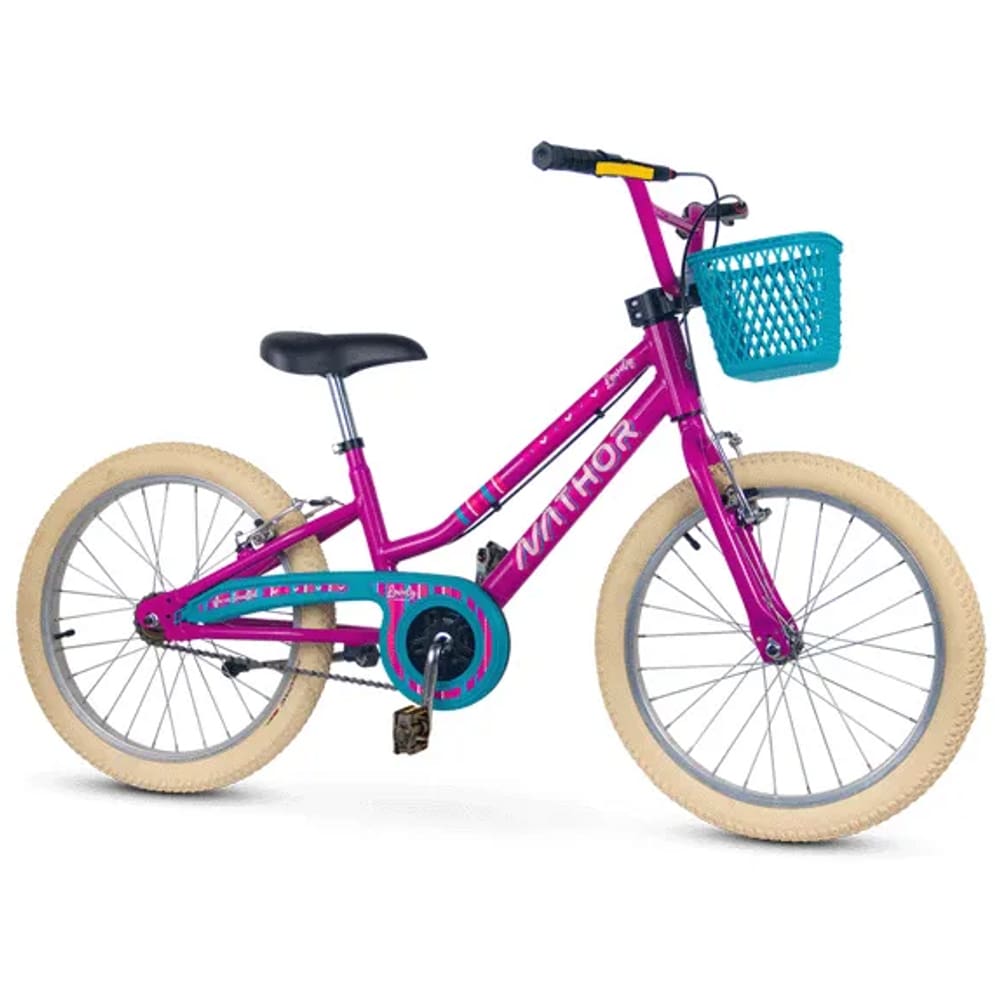 Bicicleta Aro 20 Feminina Nathor Lovely Rosa/Azul Aro 20