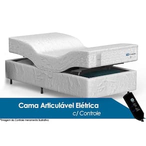 Colchão Conjunto Box Espuma D28 Di Cavalcante Viscoelástico + Box Articulável Elétrica c/ Controle (1,00x2,00x0,51) - Probel