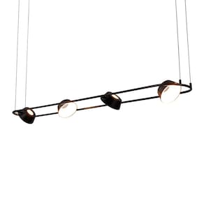 Lustre Pendente Nordecor Zavi 2548 Preto Led Bivolt