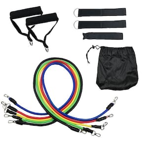 Kit Elástico 11 Peças - Treino Multifuncional