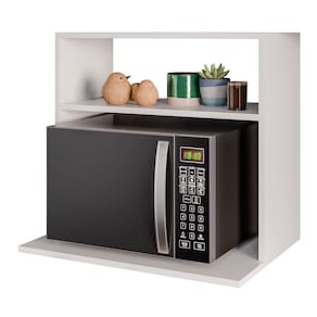 Suporte Aéreo Multiuso Para Forno Micro-Ondas Luara 60cm Branco - Desk Design
