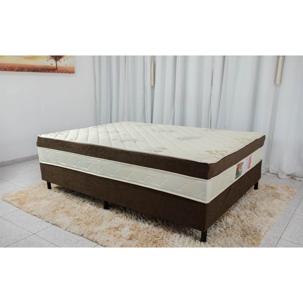 Cama Box Casal Nosso Sonho Marrom Conjugado 755x135x188cm