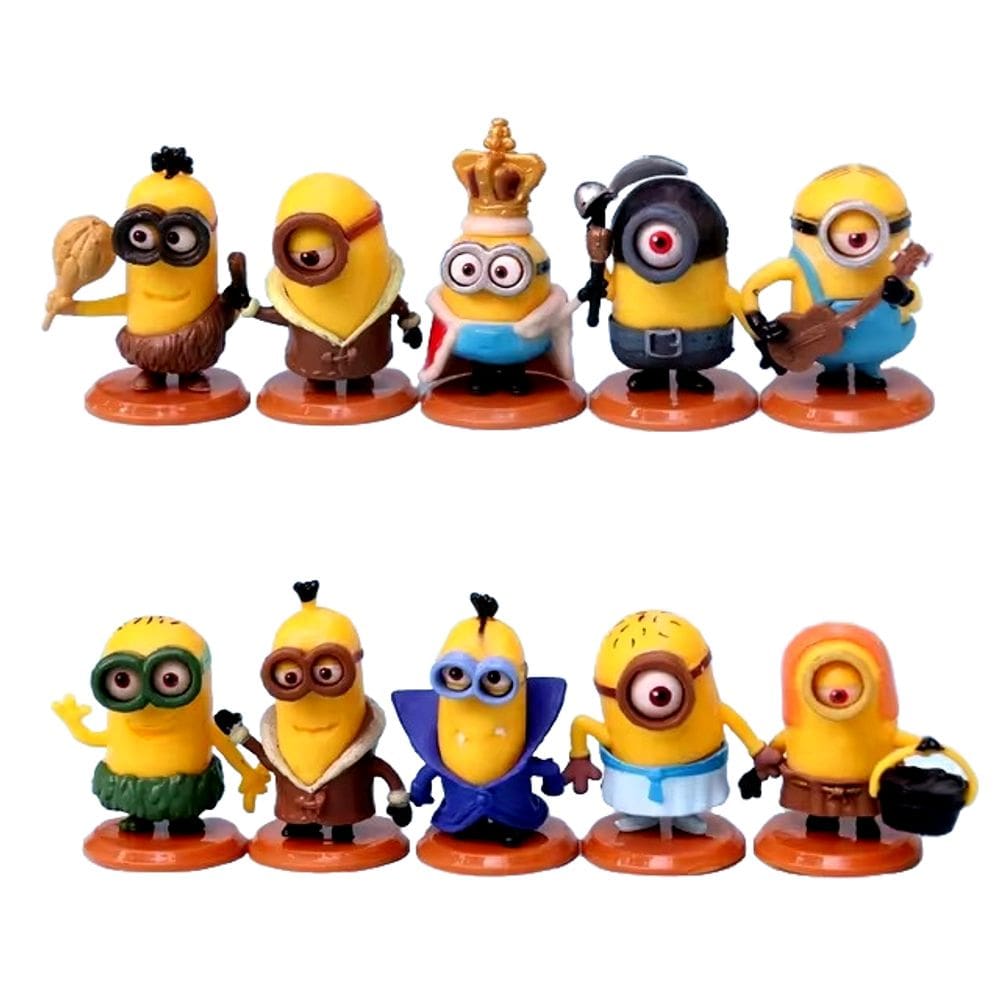 Kit Minions 10 Bonecos Meu Malvado Favorito