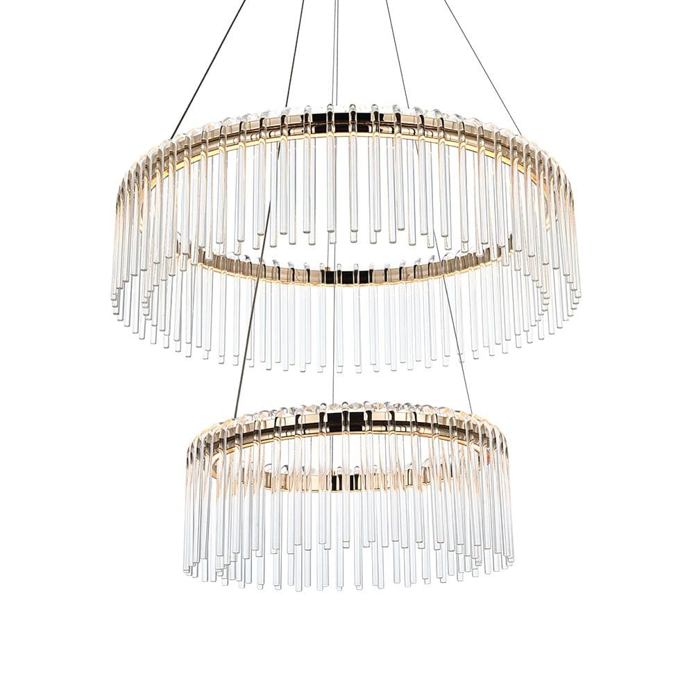 Lustre Pendente Nordecor Gouli 2891 Ouro Brilho Led Bivolt