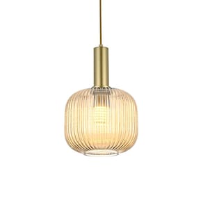 Lustre Pendente Nordecor Canne Oni 2915 Ouro Champagne E27 Bivolt