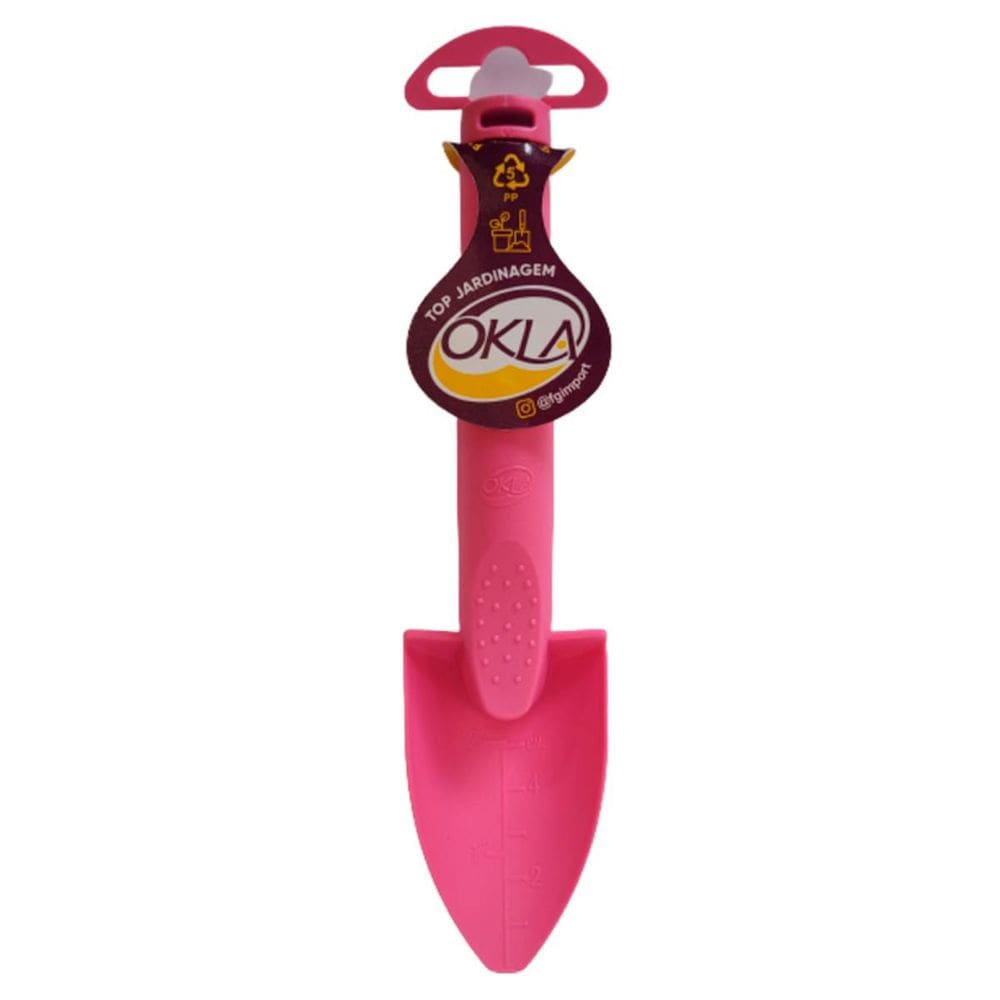 Pazinha Larga de Plástico para Jardim (Rosa) OKLA