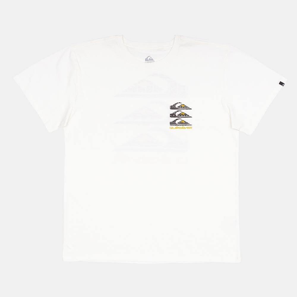 Camiseta Quiksilver Vertical Logos SM25 Plus Size Snow White