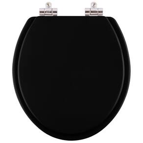 Assento Sanitário Poliéster Soft Close Iris Preto para vaso Mari