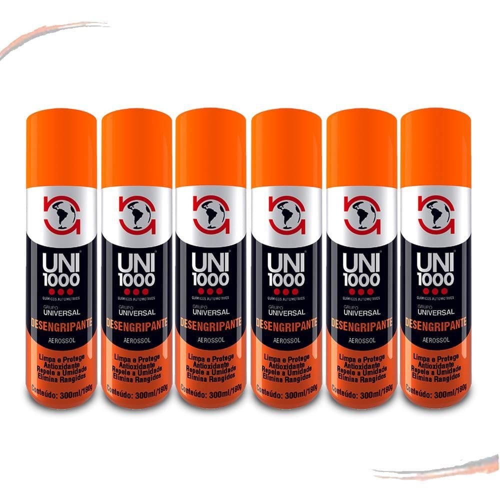 Kit óleo Desengripante Lubrificador Spray Multiuso 6 - Uni. - kit / 6 [F103]