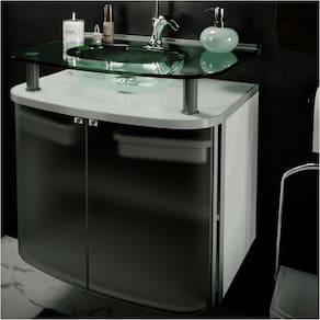 Gabinete - Standard com Cuba Moldada Branco