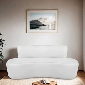 Sofá Orgânico 160cm 2 Lugares Antonela Branco
