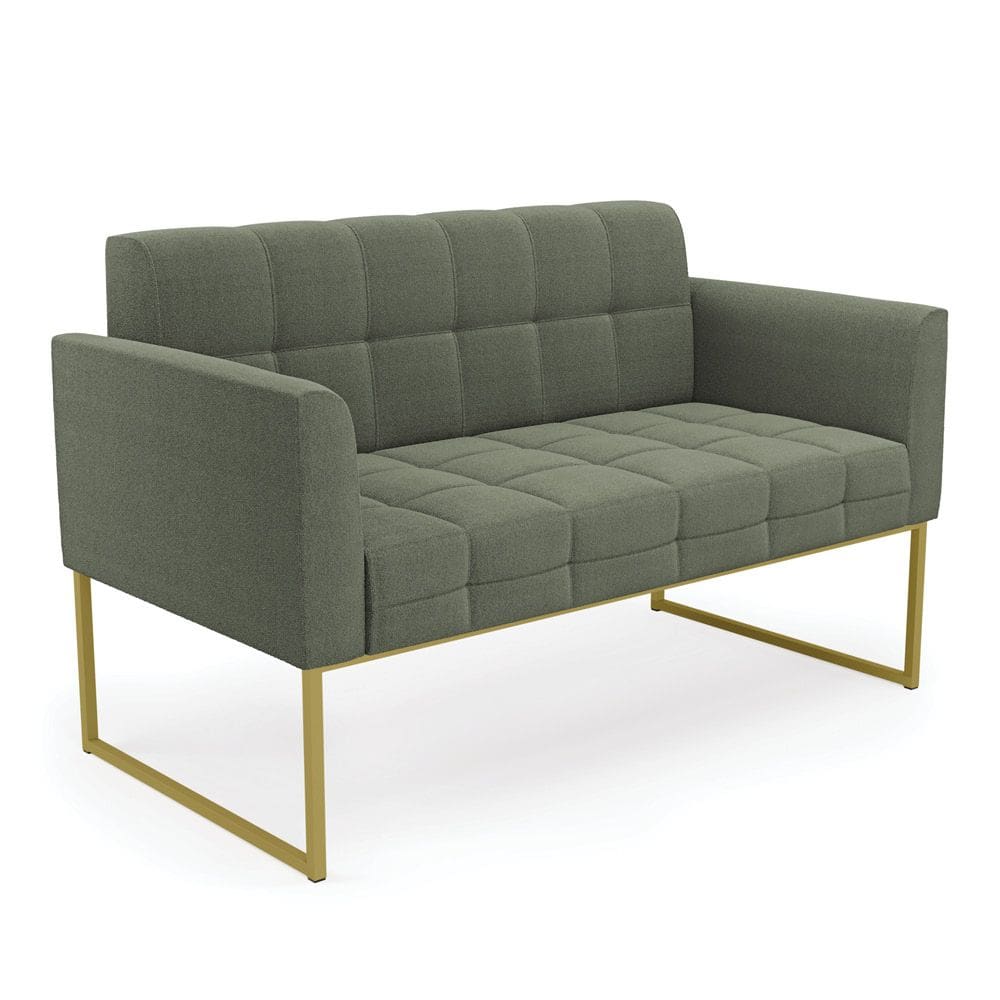 Namoradeira e Poltrona Industrial Dourado Elisa Bouclê Menta D03 - D`Rossi