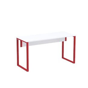 Mesa Madeira 1700x700mm M1700/700p25tub Branco/Vermelho