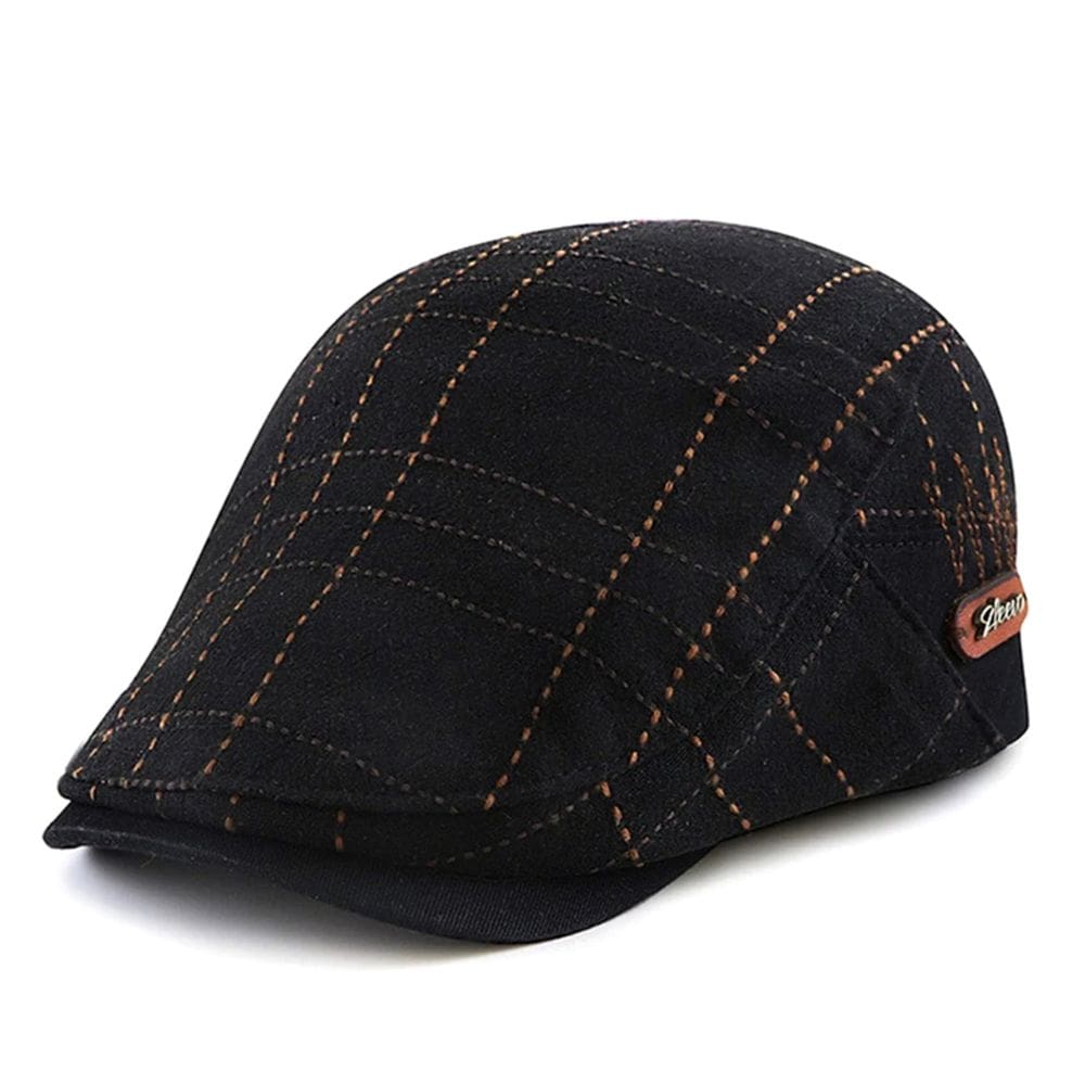 Boina Italiana Masculina com Detalhe de Linhas Estilo Casual