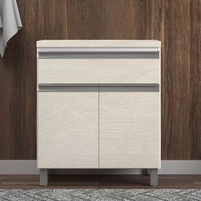 Gabinete de Banheiro 65cm sem Cuba Ref 502 Branco/Arenito